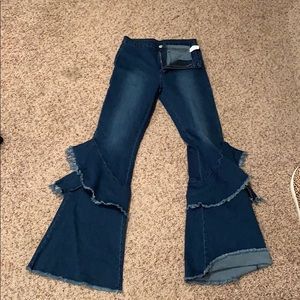 Ruffle Flaired jeans